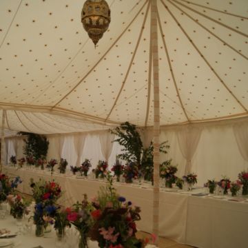 Tent and flowers